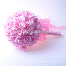 Romántico tacto artificial color hermoso ramo de flores de boda